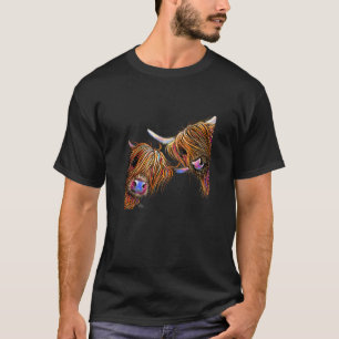 Höglandsdjurs tryck ' Sockerbit & Nudlar ' T Shirt