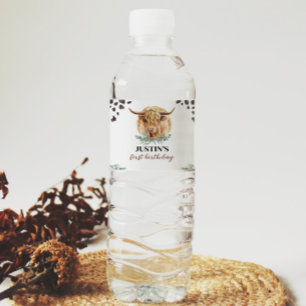 Höglandsekottens födelsedagsetikett Vattenflaska Vattenflaskor Etikett