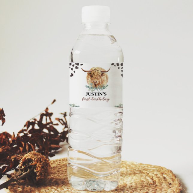 Höglandsekottens födelsedagsetikett Vattenflaska Vattenflaskor Etikett (Skapare uppladdad)