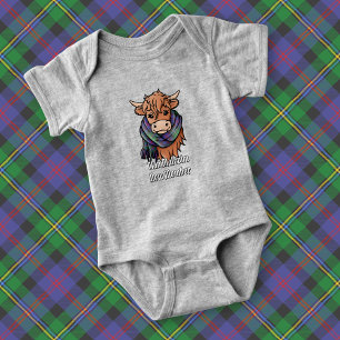 Höglandsgris med Malcolm Tartan-scarf T Shirt