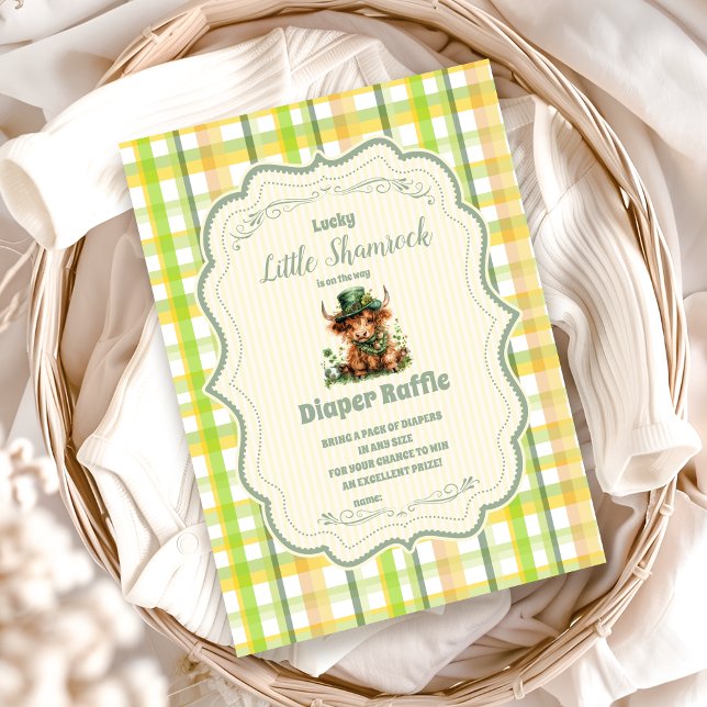 Höglandsjur Lucky Little Shamrock Blöja Lotteri Tilläggskort (Skapare uppladdad)