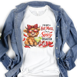 Höglandska Ko Kaos Roligt Humoristiskt Sarksastisk T Shirt