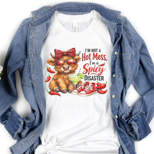 Höglandska Ko Kaos Roligt Humoristiskt Sarksastisk T Shirt