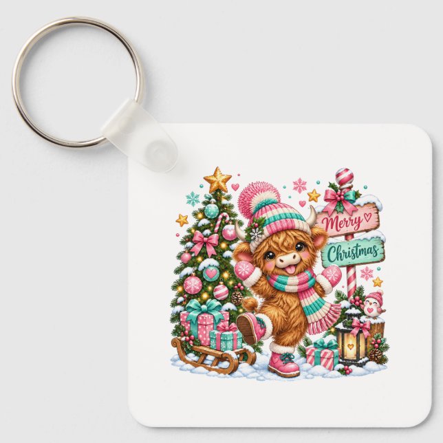 Höglandskaffe God Jul Nyckelring (Framsida)