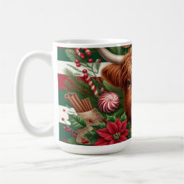 Höglandskål med Helgdag Dekorationer och kandisock Kaffemugg