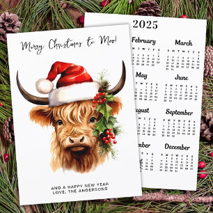 Höglandskö 2025 Kalender Festive God jul Julkort