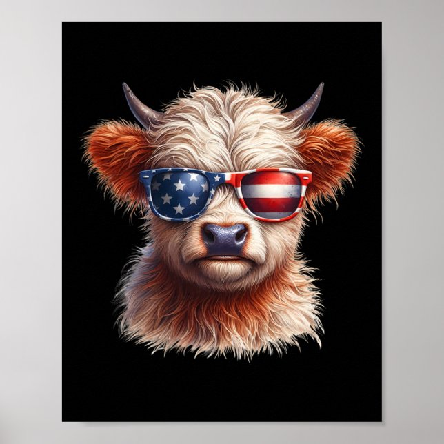 Höglandskö 4 juli Independence day USA Poster (Framsidan)
