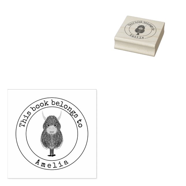 Höglandskö i Bok i Tillhör till Stämpel (Stämplad)