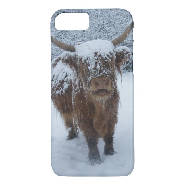 Höglandskö i Snö iphone case Case-Mate iPhone Skal (Baksida)