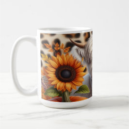 Höglandskö omringad av flodvallor kaffemugg