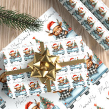 Höglandskö Vintage Blue Lastbil God jul