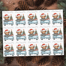 Höglandskö Vintage Blue Lastbil God jul