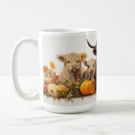 Höglandskon, solblommor kaffemugg