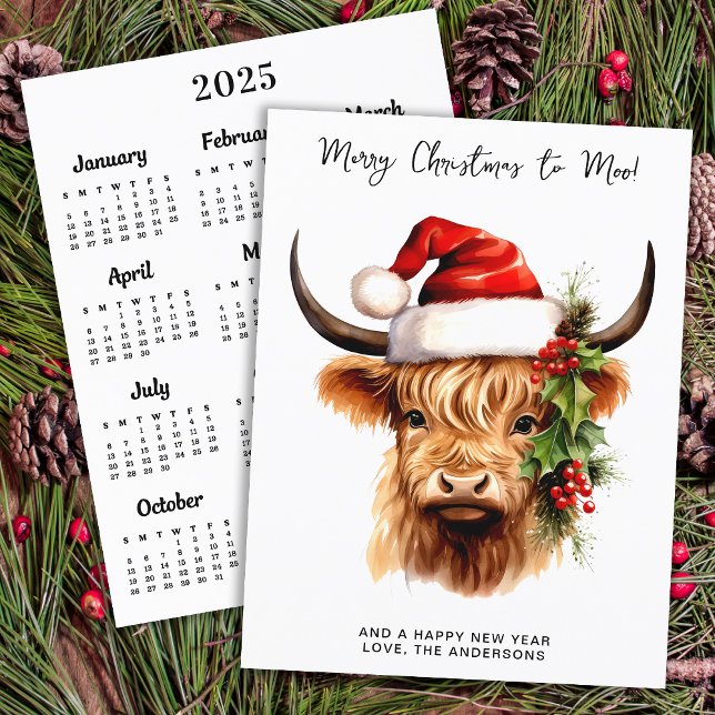 Höglandskort 2025 Kalender God jul Helg Vykort (Skapare uppladdad)