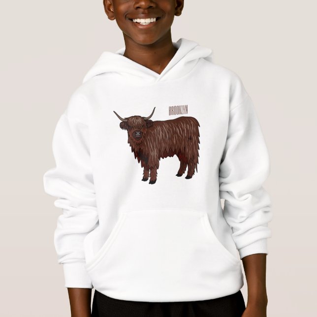 Höglandsnötkreatur serieillustration  t shirt (Framsida)