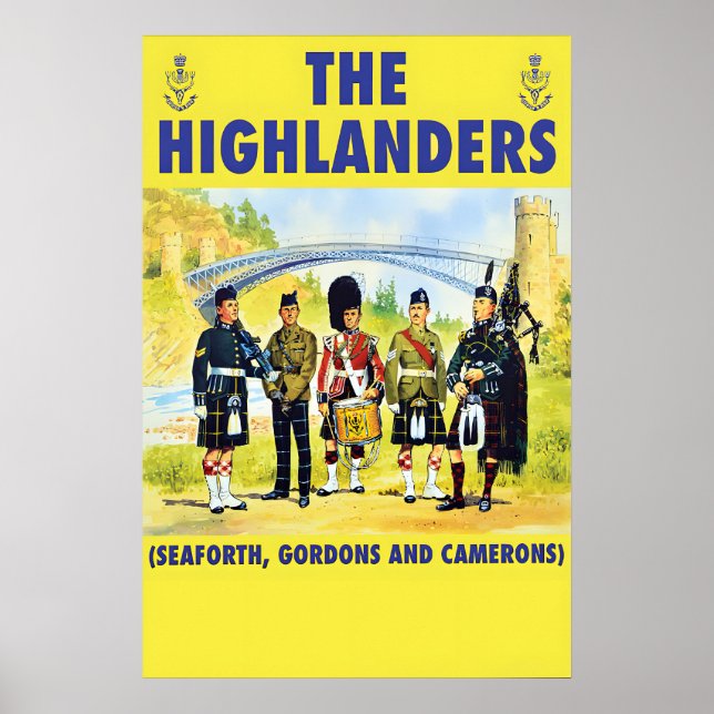 Höglandssoldater Rekryteringsaffisch för brittiska Poster (Framsidan)