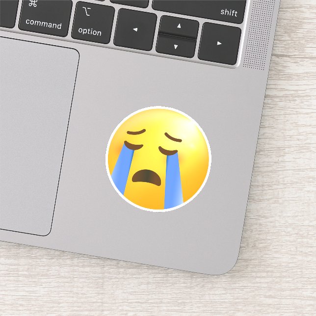 Högljutt Gråtande Ansikte Emoji Klistermärken (Detalj)