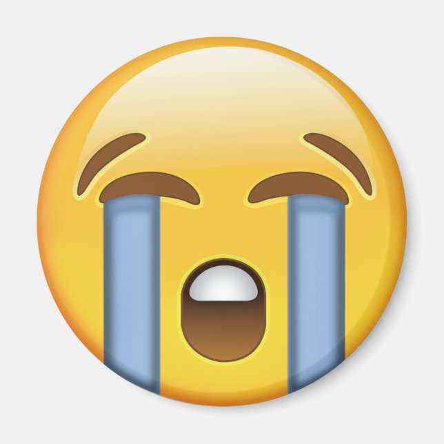 Högljutt Gråtande Ansikte Emoji Magnet (Framsidan)