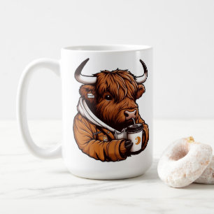 Högllandskö i Jacka som kan få en Mysigt kaffe Kaffemugg