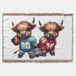 Högllandskon och fotboll filt