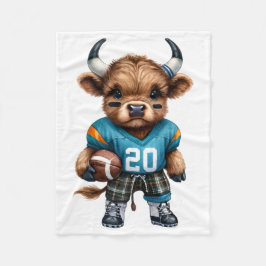 Högllandskon och fotboll fleecefilt