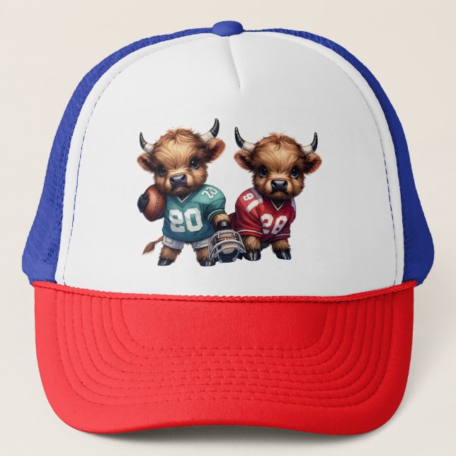 Högllandskon och fotboll keps (Framsida)