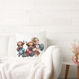 Högllandskon och fotboll kudde