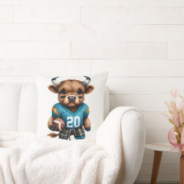 Högllandskon och fotboll kudde