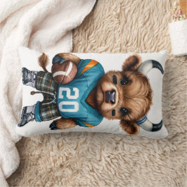 Högllandskon och fotboll lumbarkudde