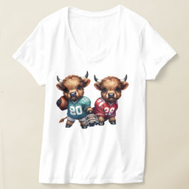 Högllandskon och fotboll t shirt