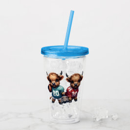 Högllandskon och fotboll take away mugg