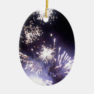 Hogmanay fyrverkerier julgransprydnad keramik