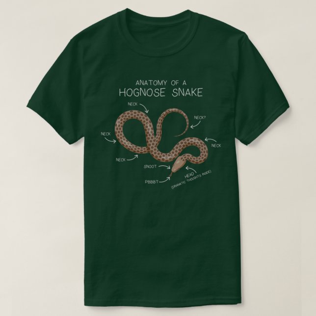 Hognossnake Anatomy Inspired Hog Nous Snake Rel T Shirt (Design framsida)