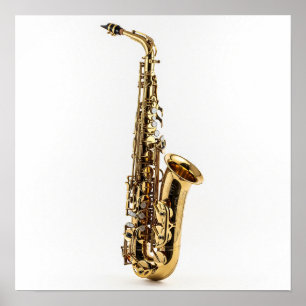 Högpolerad saxofon poster
