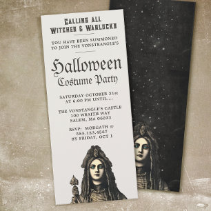 Högprästinna Häxa Halloween-fest Inbjudan