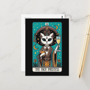 Högprästinnan Katt Tarot Postkort Vykort