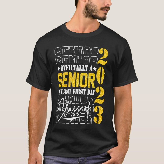 Högre 2023 Studenten Min sista första klassdag T Shirt (Framsida)