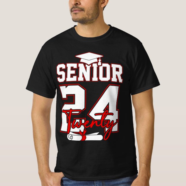 Högre 2024 klass 2024 Back to school T Shirt (Framsida)