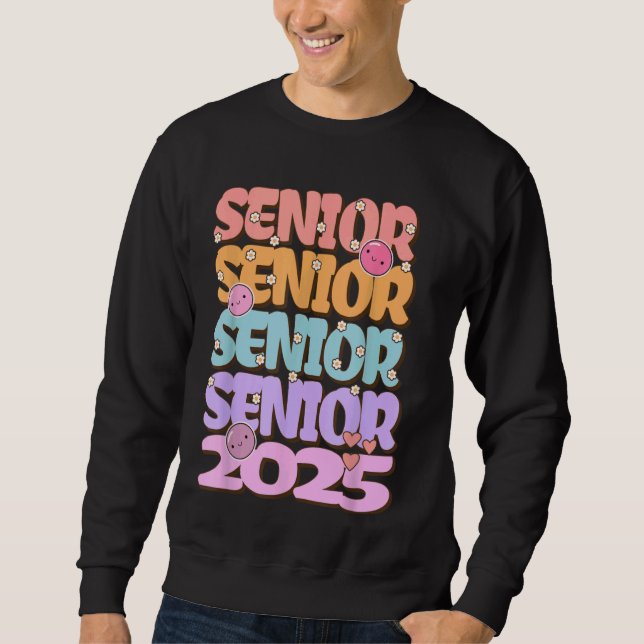 Högre 2025 Klass 2025 Högre Studenten 2025 Lång Ärmad Tröja (Framsida)