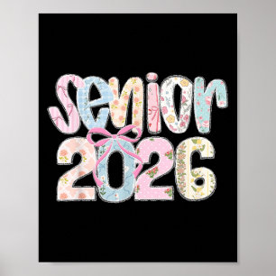 Högre 2026 cl på 2026 års Coquette Pastel Blommigt Poster