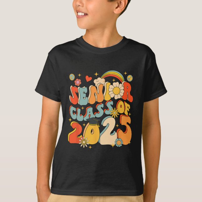 Högre 25 cl vid 2025 års Studenten-skola: Retro Gr T Shirt (Framsida)