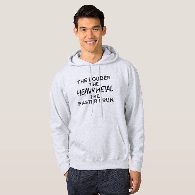 Högre än den tunga Metall snabbare i Springa, halv Hoodie (Hel framsida)