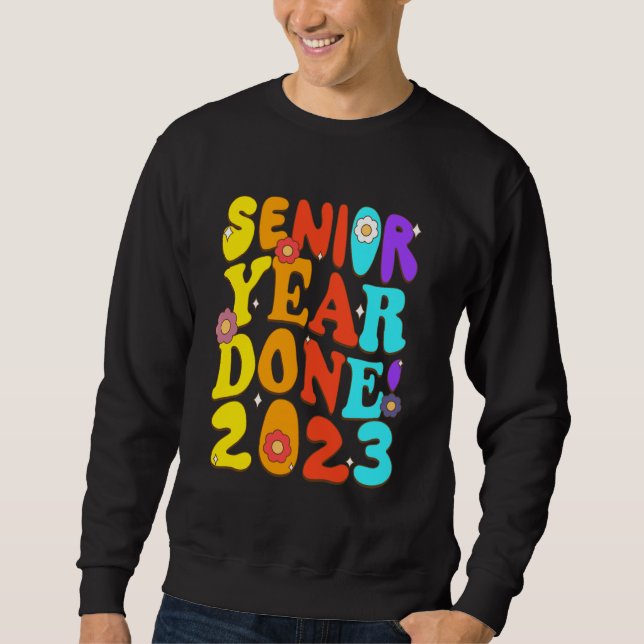 Högre årstid i klass 2023 Högre Student GR Lång Ärmad Tröja (Framsida)