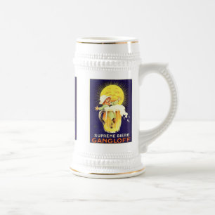Högre Biere Gangloff Vintage Liquor-etikett Sejdel