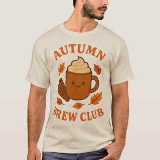 Högre Brew-Klubb - Pumpkin Spice Latte Design T Shirt