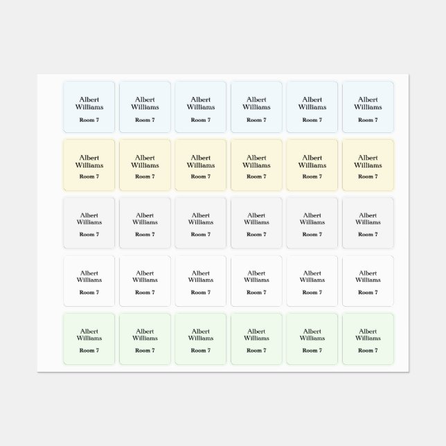 Högre etiketter för hemkläder Namn (Ark)