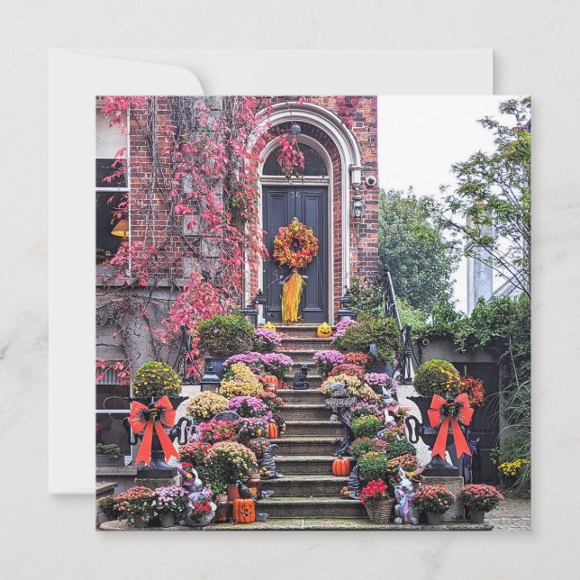 Högre hälsningskort för Dublindörrar Julkort (Framsida)