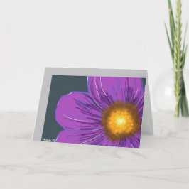 Högre hälsningskort för stor Lila Kort