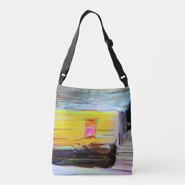 Högre hut i Mörkens vinternattkonst Axelväska (Baksida)