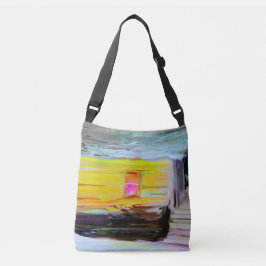 Högre hut i Mörkens vinternattkonst Axelväska